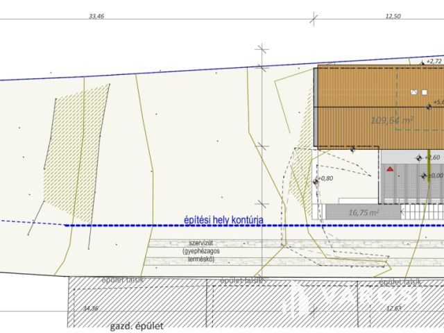 Telek engedélyes tervvel, közművekkel Taliándörögdön eladó
