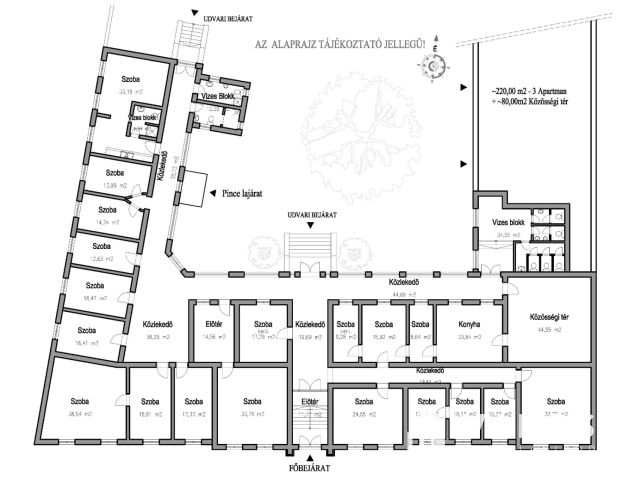 Patinás szállásépület Battonyán