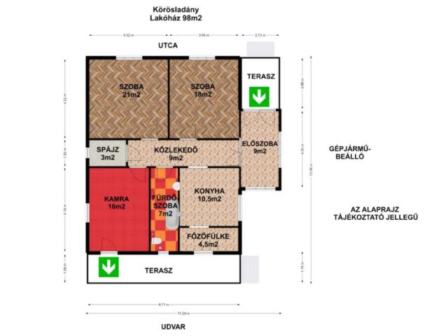 Lakható, korszerűsítést igénylő 98m2-es családi ház