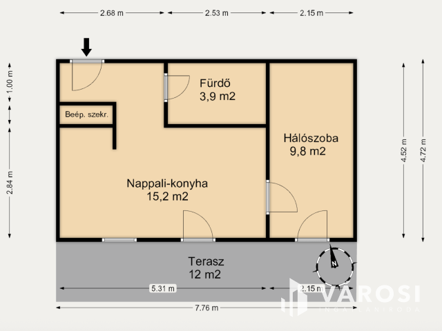 Nagy erkélyes új építésű albérlet