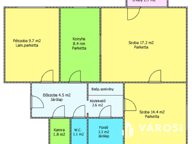 Vásártéren 2+1 félszobás, erkélyes lakás eladó!
